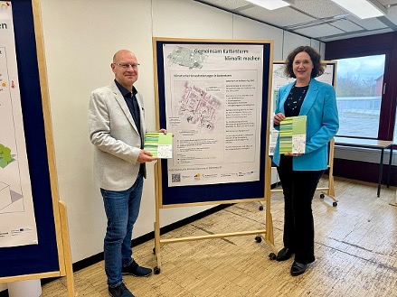 The Senator for the Environment, Climate and Science, Kathrin Moosdorf, presented the results of the study together with the head of the Obervieland local authority, Michael Radolla (March 13, 2025).